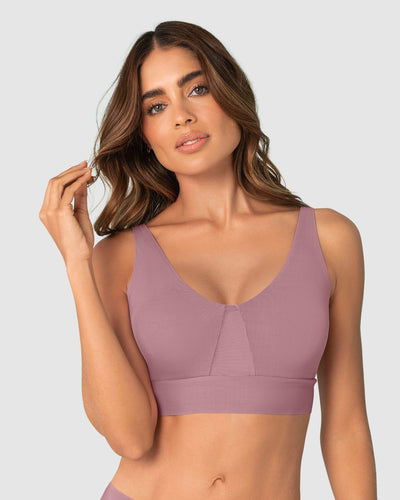 Brasier tipo top de copas extraíbles totalmente cómodo y liviano Flexi Brastop#color_413-morado-medio