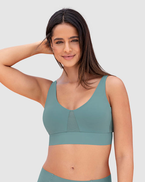 Brasier tipo top de copas extraíbles totalmente cómodo y liviano Flexi Brastop#color_a77-verde-agua