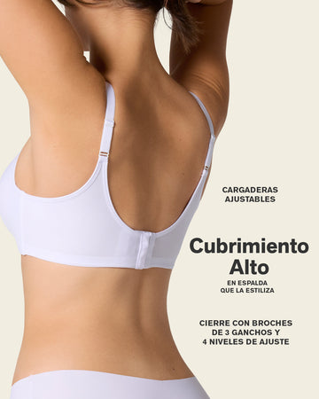 Brasier sin arco de realce alto incorporado Magical Bra#color_000-blanco