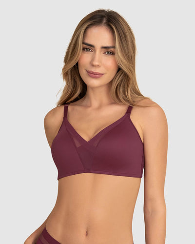 Brasier sin arco de realce alto incorporado Magical Bra#color_382-vino-tinto