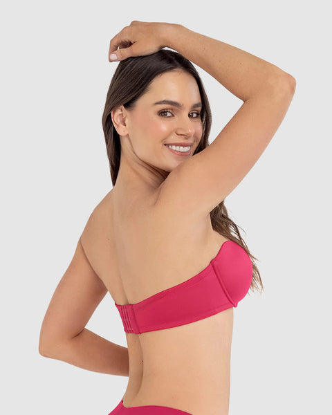 Brasier strapless sin realce con más de 7 formas de uso#color_311-fucsia