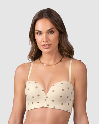 Brasier strapless Antigravedad - Máximo soporte - No se cae#color_c01-estampado-puntos