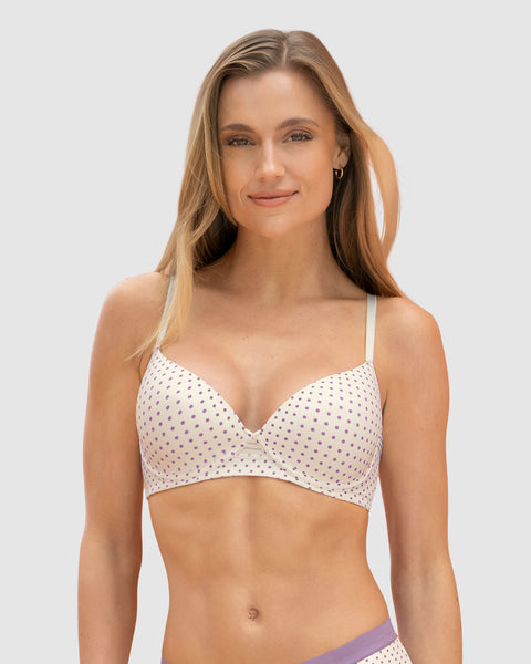 Brasier con arco Natural Look#color_b77-estampado-puntos-lila