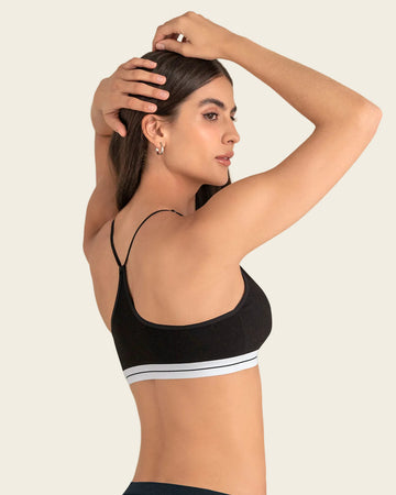 Top en algodón ultracómodo con cargaderas graduables#color_701-negro