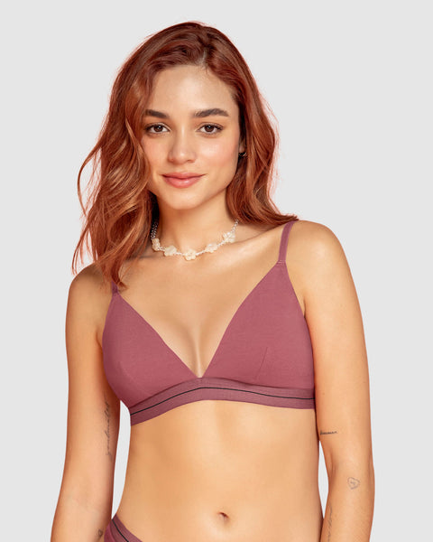 Brasier triangular en algodón liviano y cómodo#color_b99-salmon