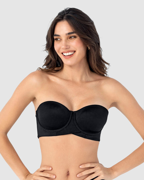 Brasier strapless ideal para busto mediano y grande#color_700-negro