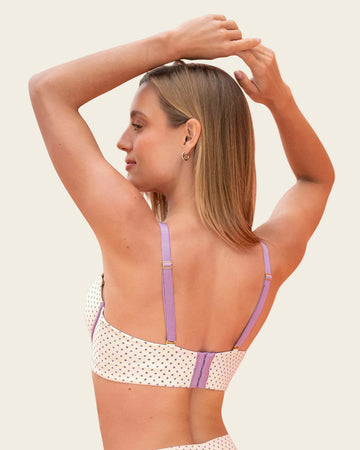 Brasier strapless ideal para busto mediano y grande#color_b77-estampado-puntos-lila