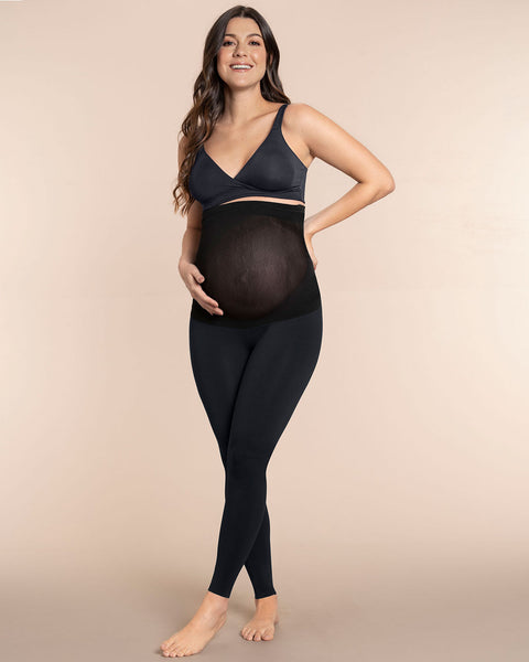 Legging para el embarazo con soporte lumbar y banda que soporta el abdomen#color_700-negro