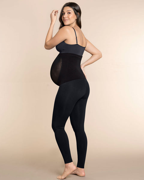 Legging para el embarazo con soporte lumbar y banda que soporta el abdomen#color_700-negro