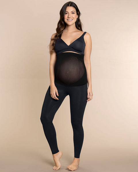 Legging para el embarazo con soporte lumbar y banda que soporta el abdomen#color_700-negro