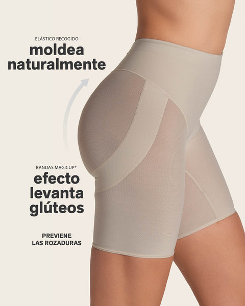 Panty faja tipo short levanta glúteos y control de abdomen fuerte#color_802-cafe-claro