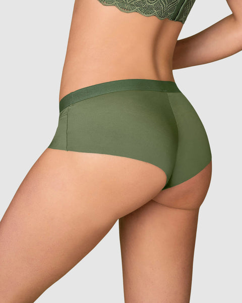 Panty cachetero con franja transparente decorativa#color_068-verde-oliva