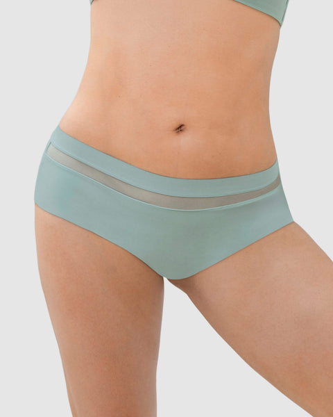 Panty cachetero con franja transparente decorativa#color_620-verde-claro