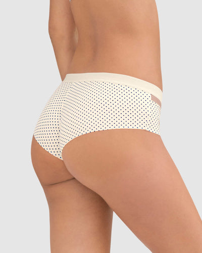 Panty cachetero con franja transparente decorativa#color_a30-marfil-estampado-puntos
