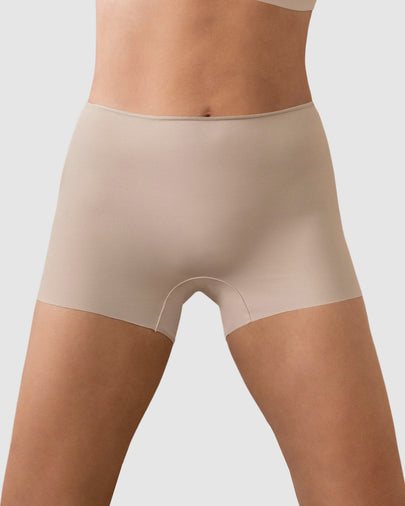 Panty tipo bóxer efecto invisible en piernas#color_802-cafe-claro