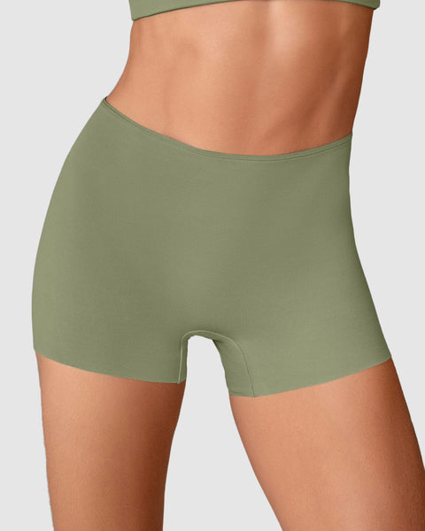 Panty tipo bóxer efecto invisible en piernas#color_b72-verde-oliva