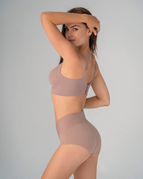 Panty hípster tiro alto de control fuerte de abdomen#color_281-rosa-palido