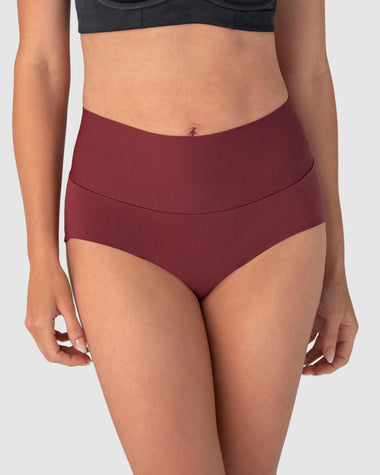 Panty hípster tiro alto de control fuerte de abdomen#color_382-vino