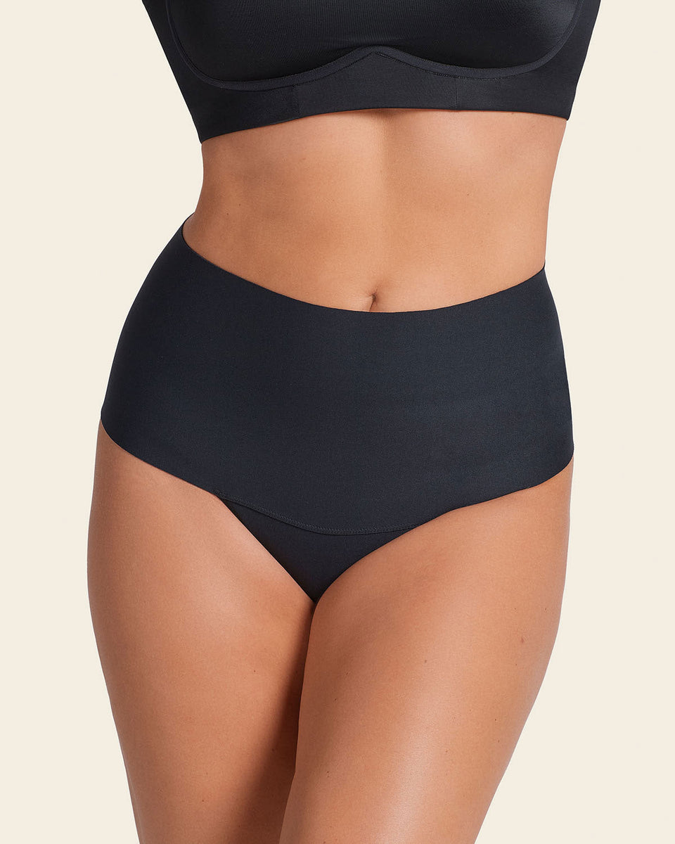 Panty faja brasilera con fajón ancho de control fuerte tiro alto