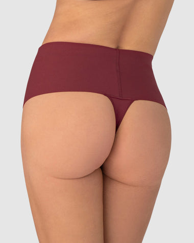 Panty faja brasilera con fajón ancho de control fuerte tiro alto#color_382-vino
