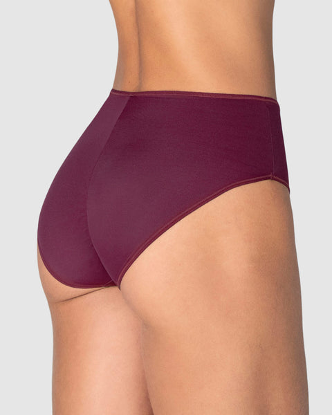 Panty clásico alto en pierna con control moderado en el abdomen#color_466-vino