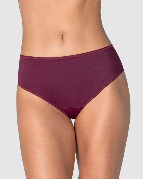 Panty clásico alto en pierna con control moderado en el abdomen#color_466-vino
