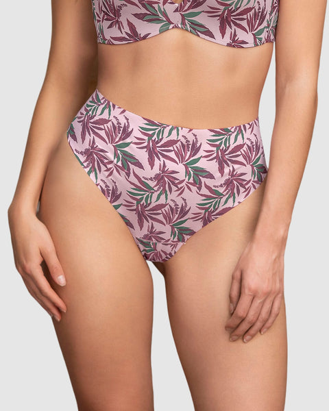 Brasilera tiro alto invisible#color_b89-rosa-estampado-hojas-vino