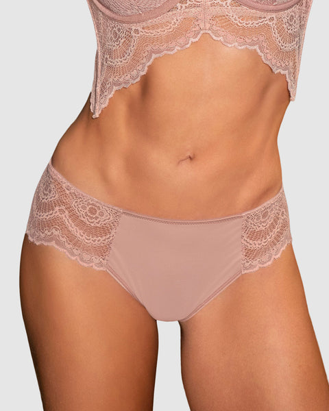 Panty cachetero, en tela lisa y encaje#color_a22-rosa-vieja