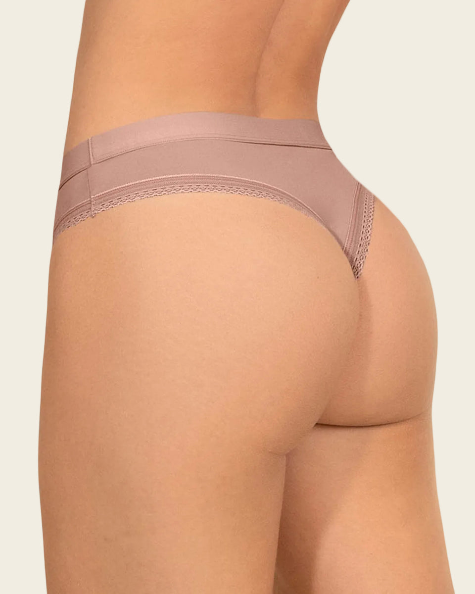 Panty brasilera Liso + Encaje