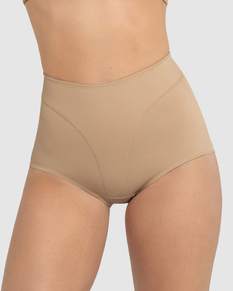 Panty clásico de control y tiro alto#color_801-cafe-medio