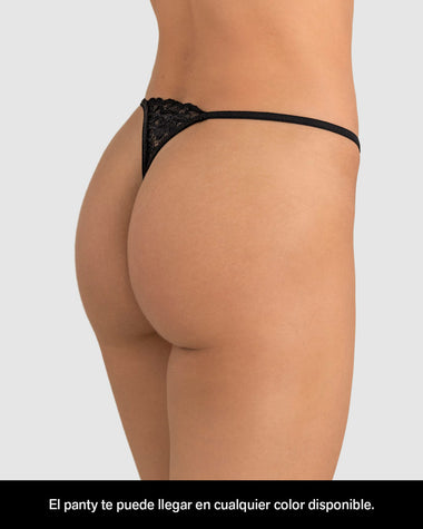Tanga brasilera, te puede llegar en el diseño de encaje disponible#color_980-surtido
