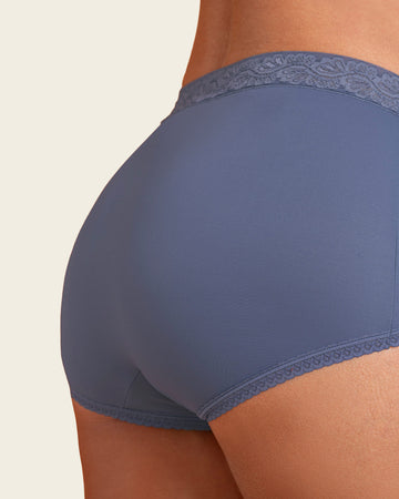 Paquete x 3 panties clásicos con toques de encaje#color_s14-azul-rosa-vino