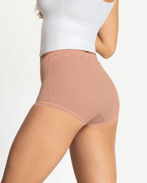 Paquete x 3 Panties Clásicos con Toques de Encaje#color_s21-rosado-azul-gris