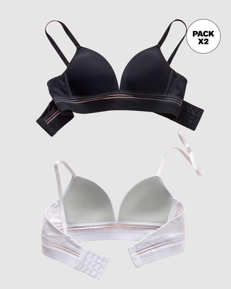 Paquete x 2 brasieres ultracómodos y suaves al tacto