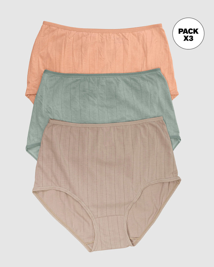 Paquete x 3 panties clásicos con excelente cubrimiento#color_s20-mandarina-gris-verdoso-cafe-claro