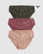 Paquete x 3 Panties tipo Bikini Clásicos y Confortables