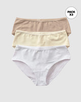 Paquete x 3 panty clásico de máxima comodidad y frescura#color_s04-blanco-cafe-claro-marfil