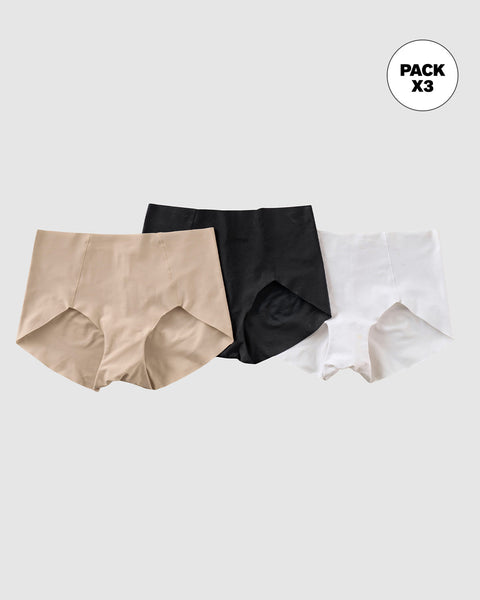 Paquete x 3 panties de apariencia invisible#color_Paquete x 3 panties de apariencia invisible#color_s02-blanco-negro-cafe-claro