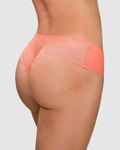 Paquete x 2 panties cacheteros descaderados con encaje#color_s46-mandarina-marfil-estampado