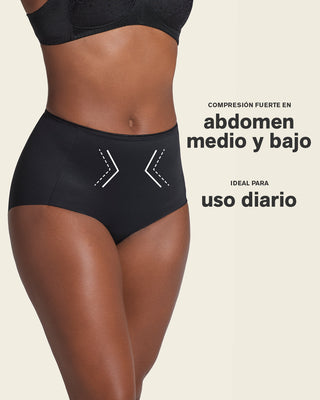 Panty clásico efecto invisible de control fuerte en abdomen#color_700-negro