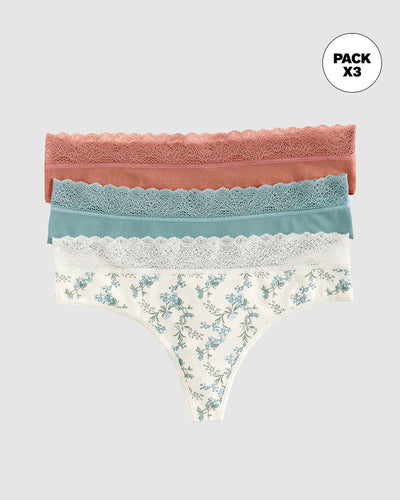 Paquete x3 brasilera en algodón elástico con detalle en encaje#color_s17-estampado-verde-azul-terracota