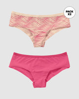 Paquete x 2 panties cacheteros ultralivianos y suaves#color_s08-estampado-ondas-rosado