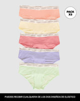 Paquete x 5 panties estilo hipster#color_s05-durazno-verde-amarillo-coral-lila