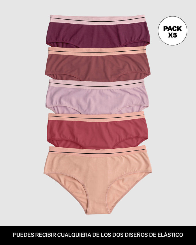 Paquete x 5 panties estilo hipster#color_s08-uva-berenjena-rosa-lila-vino