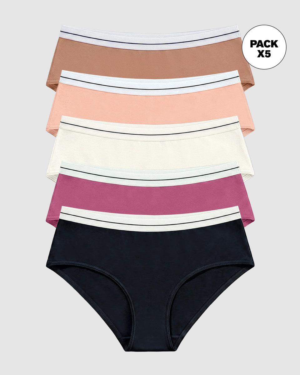 Paquete x 5 panties estilo hípster