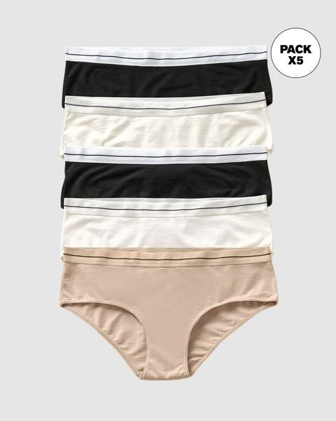 Paquete x 5 panties estilo hipster#color_s12-perla-negro-cafe-claro