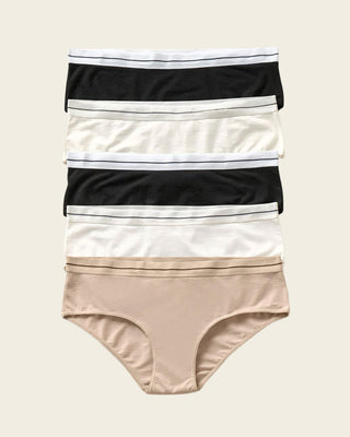 Paquete x 5 panties estilo hípster#color_s12-perla-negro-cafe-claro