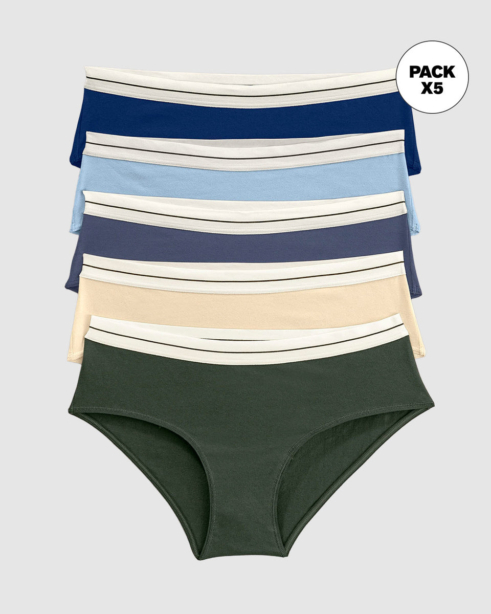 Paquete x 5 panties estilo hípster