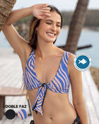 Top de bikini 4-looks doble faz elaborado con PET reciclado