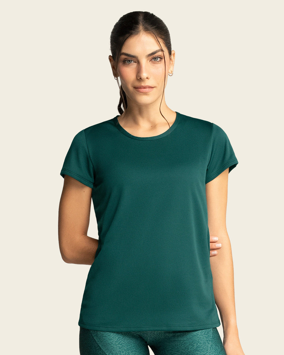 Camiseta deportiva de secado rápido y silueta semiajustada
